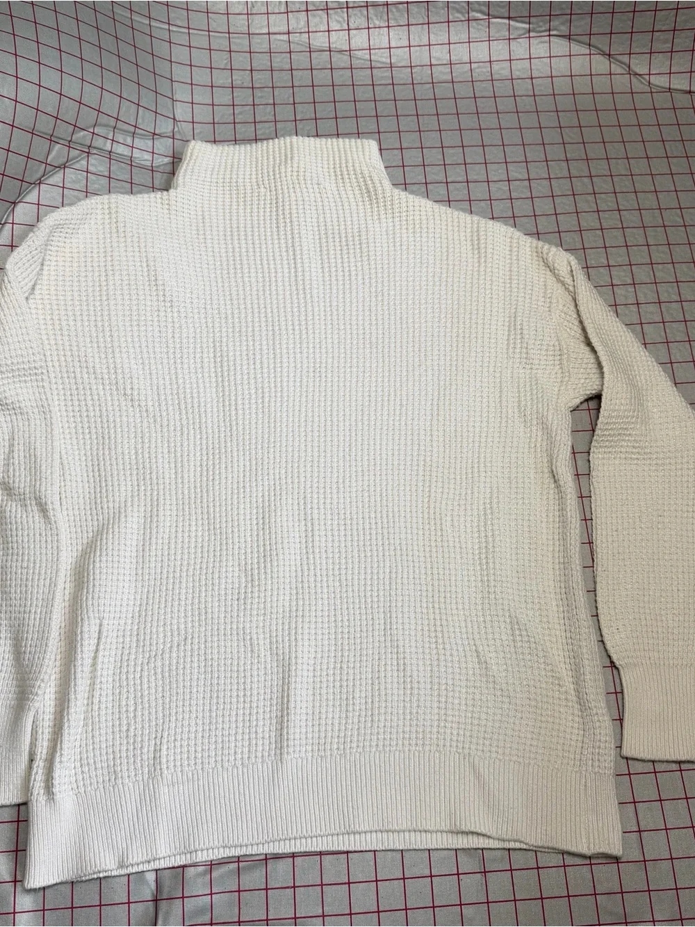 Michael Kors Cream Knit Sweater with Gold Logo Trim